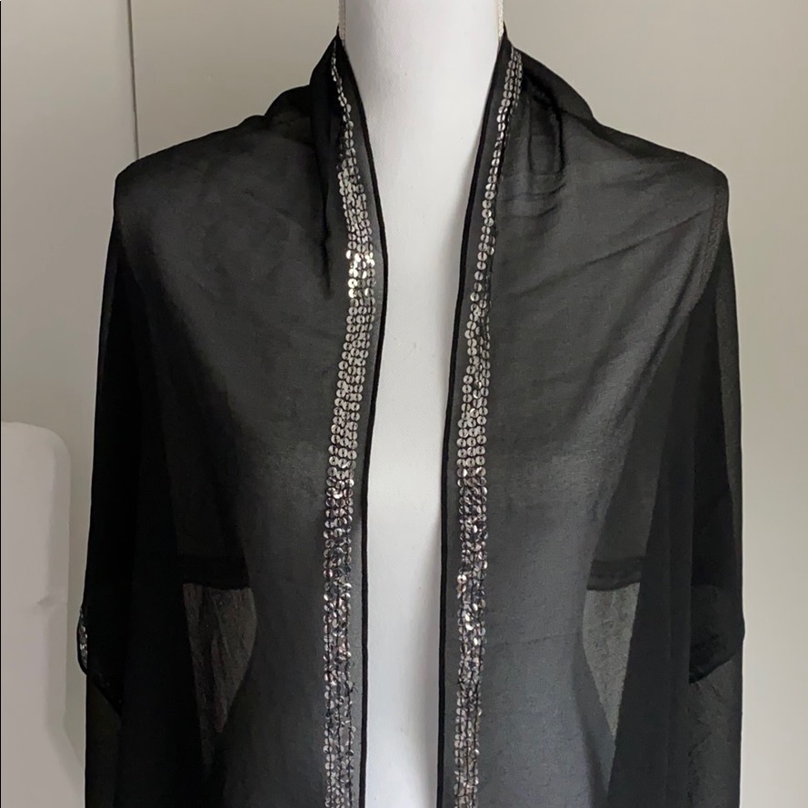 Scarf Silver Sequin